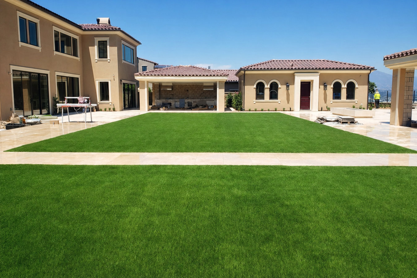 Artificial turf installation in San Juan, TX