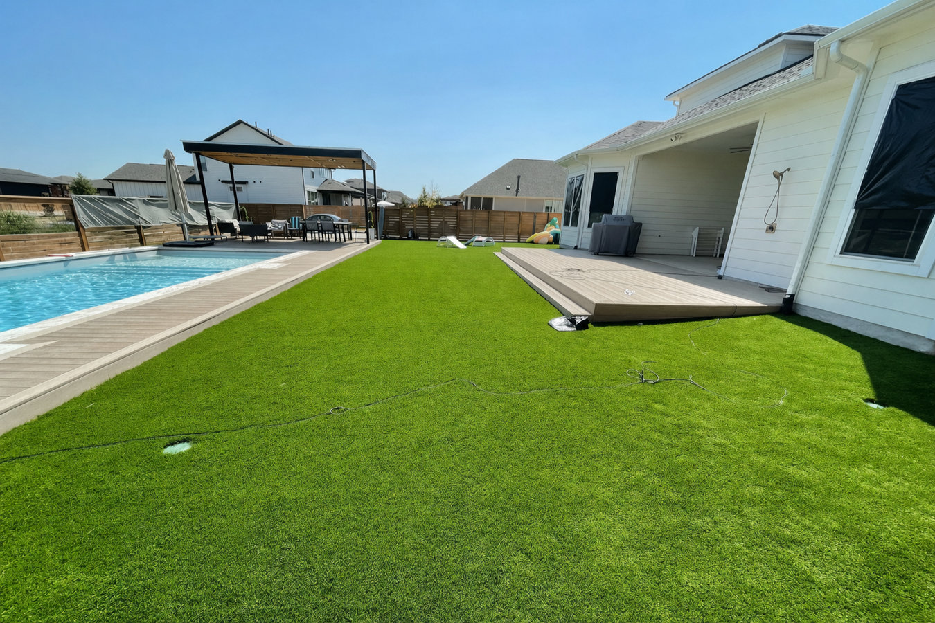 Residential turf installation in San Juan, TX